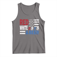 Funny American Drinking Tank Top Red White And Beer 4th Of July USA Flag - Wonder Print Shop