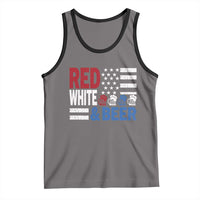 Funny American Drinking Tank Top Red White And Beer 4th Of July USA Flag - Wonder Print Shop