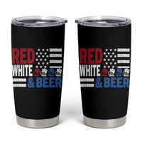 Funny American Drinking Tumbler Cup Red White And Beer 4th Of July USA Flag - Wonder Print Shop