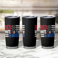 Funny American Drinking Tumbler Cup Red White And Beer 4th Of July USA Flag - Wonder Print Shop