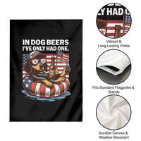 Funny In Dog Beers I've Only Had One Garden Flag 4th Of July Drinking Dachshund Beer American Flag - Wonder Print Shop
