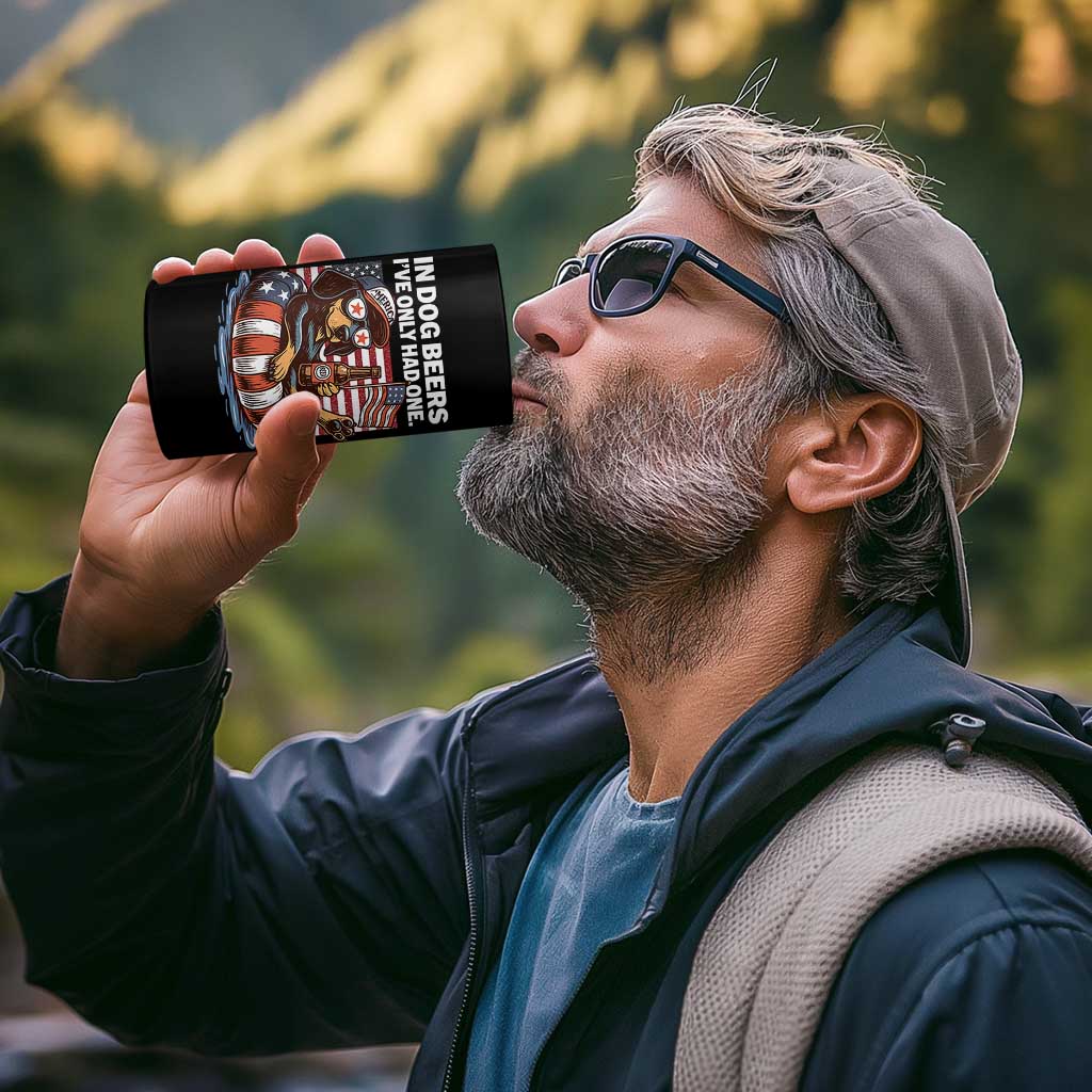 Funny In Dog Beers I've Only Had One 4 in 1 Can Cooler Tumbler 4th Of July Drinking Dachshund Beer American Flag - Wonder Print Shop