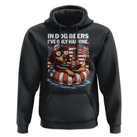 Funny In Dog Beers I've Only Had One Hoodie 4th Of July Drinking Dachshund Beer American Flag - Wonder Print Shop