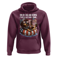 Funny In Dog Beers I've Only Had One Hoodie 4th Of July Drinking Dachshund Beer American Flag - Wonder Print Shop