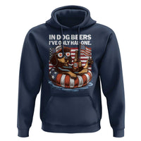 Funny In Dog Beers I've Only Had One Hoodie 4th Of July Drinking Dachshund Beer American Flag - Wonder Print Shop