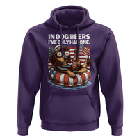 Funny In Dog Beers I've Only Had One Hoodie 4th Of July Drinking Dachshund Beer American Flag - Wonder Print Shop