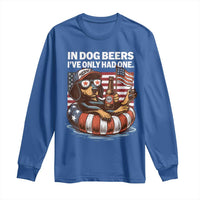Funny In Dog Beers I've Only Had One Long Sleeve Shirt 4th Of July Drinking Dachshund Beer American Flag - Wonder Print Shop