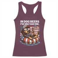 Funny In Dog Beers I've Only Had One Racerback Tank Top 4th Of July Drinking Dachshund Beer American Flag - Wonder Print Shop