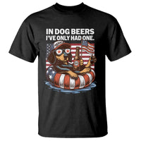 Funny In Dog Beers I've Only Had One T Shirt 4th Of July Drinking Dachshund Beer American Flag - Wonder Print Shop
