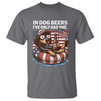 Funny In Dog Beers I've Only Had One T Shirt 4th Of July Drinking Dachshund Beer American Flag - Wonder Print Shop