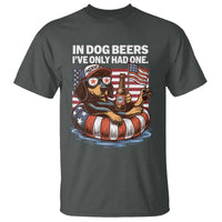 Funny In Dog Beers I've Only Had One T Shirt 4th Of July Drinking Dachshund Beer American Flag - Wonder Print Shop
