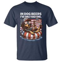 Funny In Dog Beers I've Only Had One T Shirt 4th Of July Drinking Dachshund Beer American Flag - Wonder Print Shop