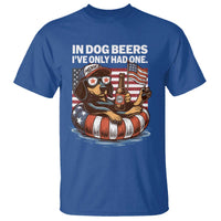 Funny In Dog Beers I've Only Had One T Shirt 4th Of July Drinking Dachshund Beer American Flag - Wonder Print Shop