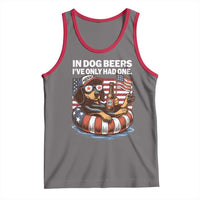 Funny In Dog Beers I've Only Had One Tank Top 4th Of July Drinking Dachshund Beer American Flag - Wonder Print Shop