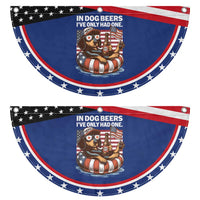 Funny In Dog Beers I've Only Had One Patriotic Fan Flag 4th Of July Drinking Dachshund Beer American Flag