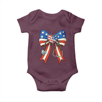 Funny 4th Of July Nurse American Flag Coquette Bow Baby Onesie - Wonder Print Shop