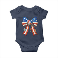 Funny 4th Of July Nurse American Flag Coquette Bow Baby Onesie - Wonder Print Shop