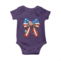 Funny 4th Of July Nurse American Flag Coquette Bow Baby Onesie - Wonder Print Shop