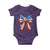 Funny 4th Of July Nurse American Flag Coquette Bow Baby Onesie - Wonder Print Shop