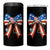 Funny 4th Of July Nurse American Flag Coquette Bow 4 in 1 Can Cooler Tumbler - Wonder Print Shop
