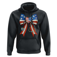 Funny 4th Of July Nurse American Flag Coquette Bow Hoodie - Wonder Print Shop