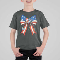 Funny 4th Of July Nurse American Flag Coquette Bow T Shirt For Kid - Wonder Print Shop