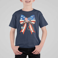 Funny 4th Of July Nurse American Flag Coquette Bow T Shirt For Kid - Wonder Print Shop