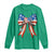 Funny 4th Of July Nurse American Flag Coquette Bow Long Sleeve Shirt - Wonder Print Shop