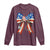 Funny 4th Of July Nurse American Flag Coquette Bow Long Sleeve Shirt - Wonder Print Shop