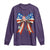 Funny 4th Of July Nurse American Flag Coquette Bow Long Sleeve Shirt - Wonder Print Shop