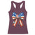 Funny 4th Of July Nurse American Flag Coquette Bow Racerback Tank Top - Wonder Print Shop