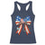 Funny 4th Of July Nurse American Flag Coquette Bow Racerback Tank Top - Wonder Print Shop