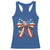 Funny 4th Of July Nurse American Flag Coquette Bow Racerback Tank Top - Wonder Print Shop