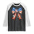 Funny 4th Of July Nurse American Flag Coquette Bow Raglan Shirt - Wonder Print Shop