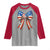 Funny 4th Of July Nurse American Flag Coquette Bow Raglan Shirt - Wonder Print Shop