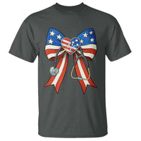Funny 4th Of July Nurse American Flag Coquette Bow T Shirt - Wonder Print Shop