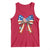 Funny 4th Of July Nurse American Flag Coquette Bow Tank Top - Wonder Print Shop