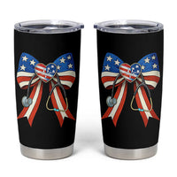 Funny 4th Of July Nurse American Flag Coquette Bow Tumbler Cup - Wonder Print Shop