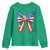 Funny 4th Of July Nurse American Flag Coquette Bow Youth Sweatshirt - Wonder Print Shop