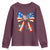 Funny 4th Of July Nurse American Flag Coquette Bow Youth Sweatshirt - Wonder Print Shop
