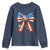 Funny 4th Of July Nurse American Flag Coquette Bow Youth Sweatshirt - Wonder Print Shop