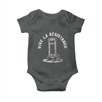 Funny Vive La Resistance Baby Onesie Femme Feminist Vintage Guillotine - Wonder Print Shop