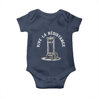 Funny Vive La Resistance Baby Onesie Femme Feminist Vintage Guillotine - Wonder Print Shop