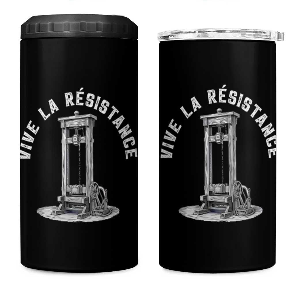 Funny Vive La Resistance 4 in 1 Can Cooler Tumbler Femme Feminist Vintage Guillotine - Wonder Print Shop