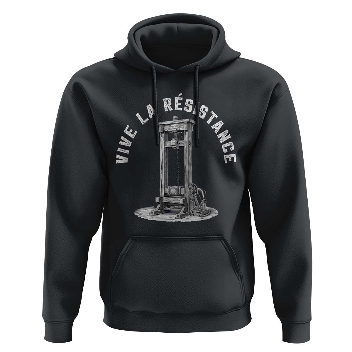 Funny Vive La Resistance Hoodie Femme Feminist Vintage Guillotine - Wonder Print Shop