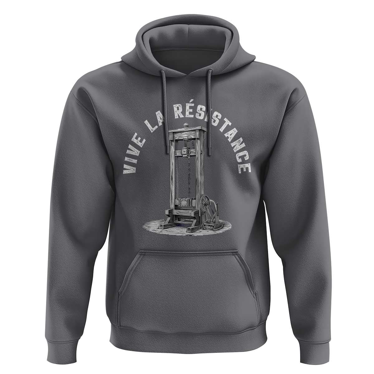 Funny Vive La Resistance Hoodie Femme Feminist Vintage Guillotine - Wonder Print Shop