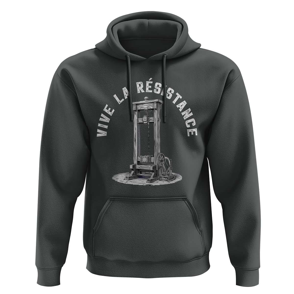 Funny Vive La Resistance Hoodie Femme Feminist Vintage Guillotine - Wonder Print Shop
