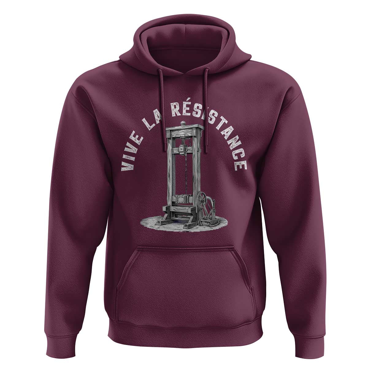 Funny Vive La Resistance Hoodie Femme Feminist Vintage Guillotine - Wonder Print Shop