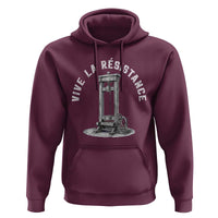 Funny Vive La Resistance Hoodie Femme Feminist Vintage Guillotine - Wonder Print Shop