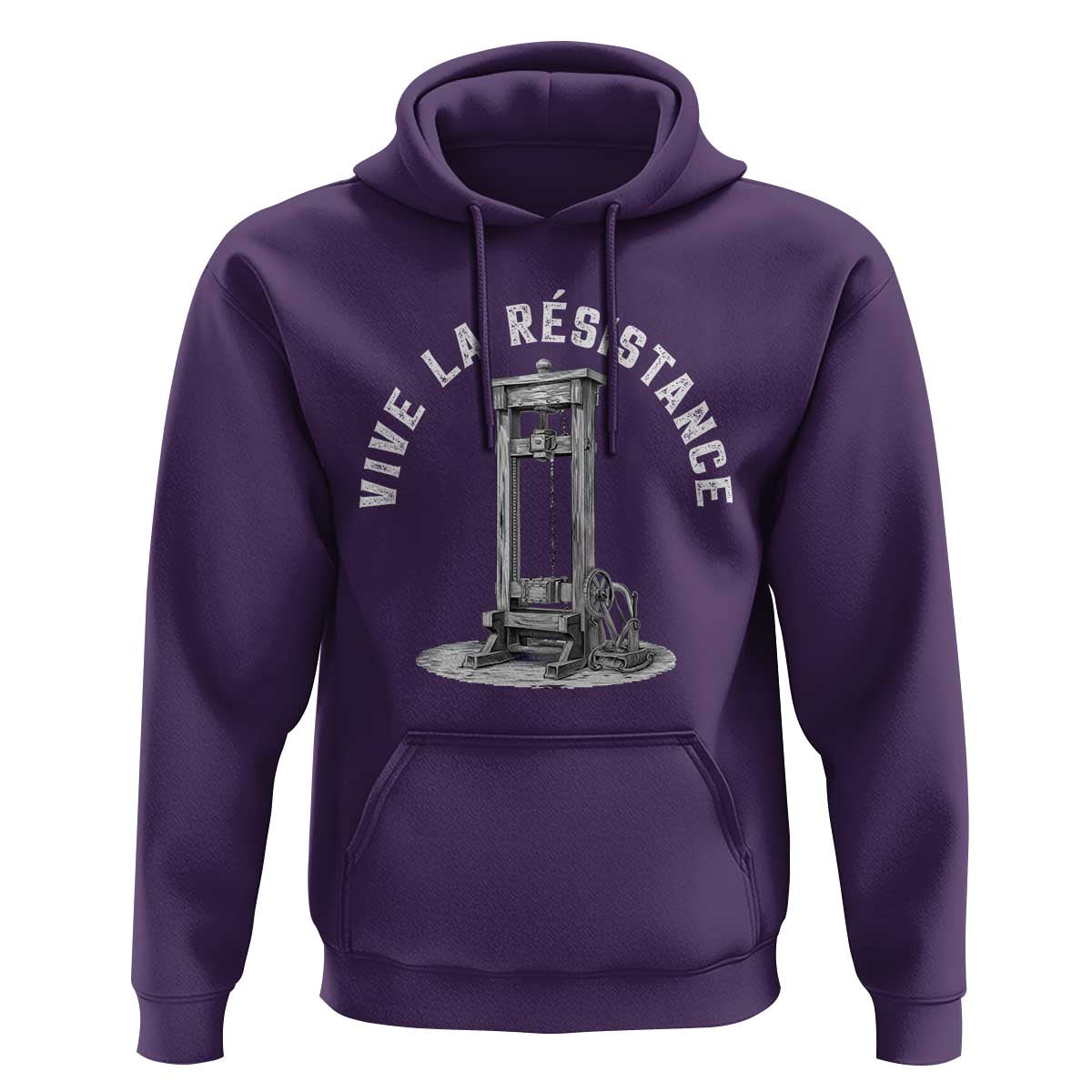 Funny Vive La Resistance Hoodie Femme Feminist Vintage Guillotine - Wonder Print Shop